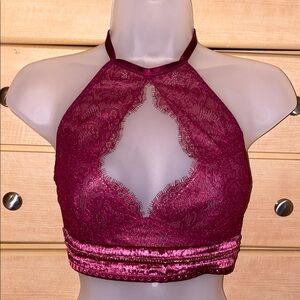 Victoria's Secret Pink Lace Halter Bra